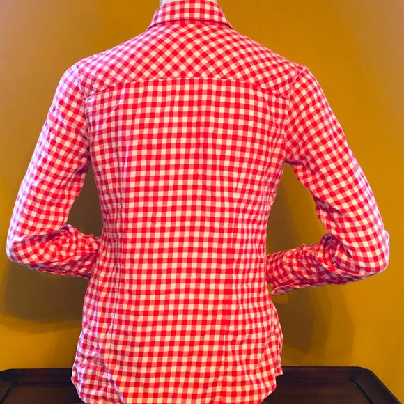 J Crew Women’s Perfect Pink Plaid Button Down Size 0 - Picture 2 of 8